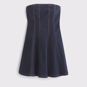 Abercrombie & Fitch Navy Strapless Mini Dress